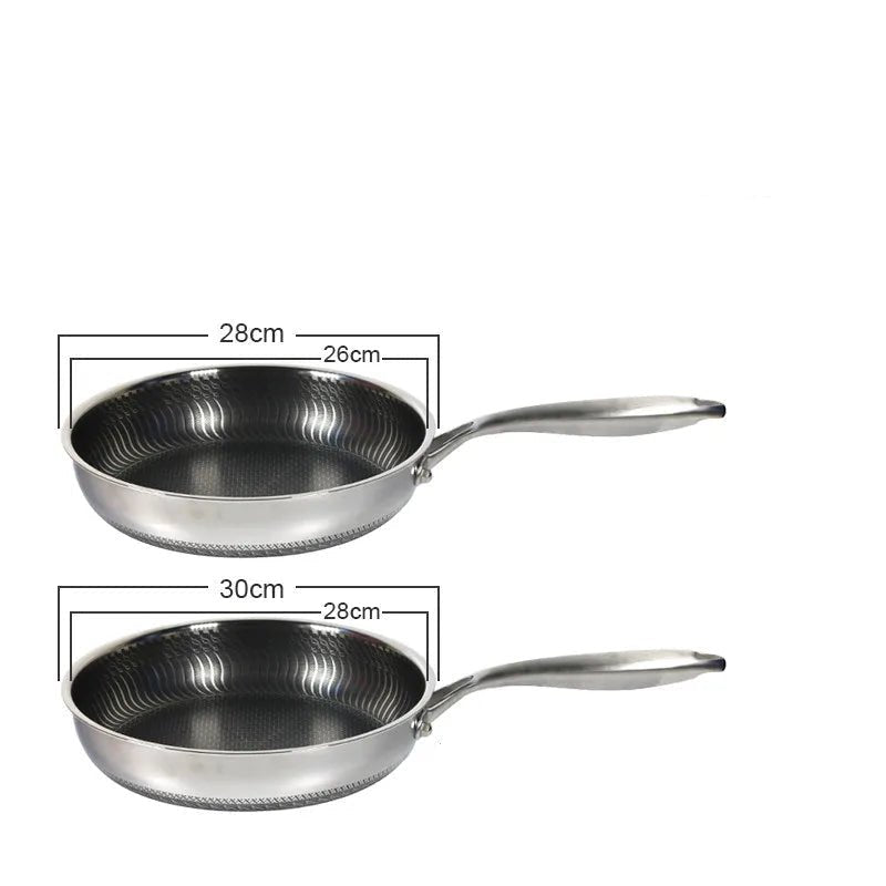 poêle- inox- antiadhésive - Diamètres 28cm- et- 30cm : ces- dimensions