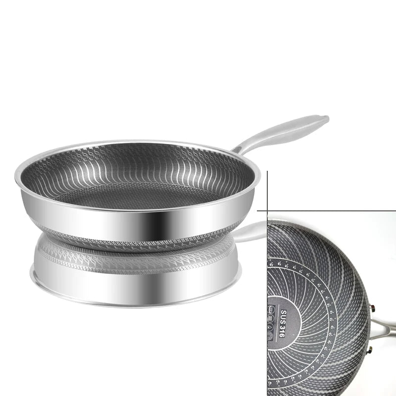 poêle- inox- antiadhésive - Diamètres 28cm- et- 30cm : sa- base