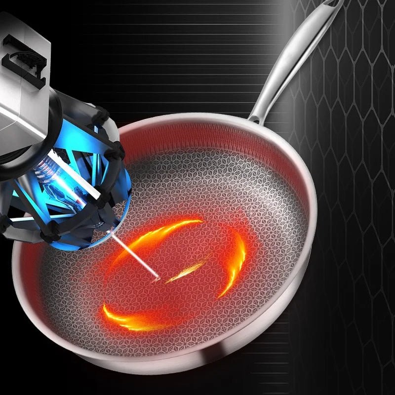 poêle- inox- antiadhésive - Diamètres 28cm- et- 30cm : sa- robustesse- tester