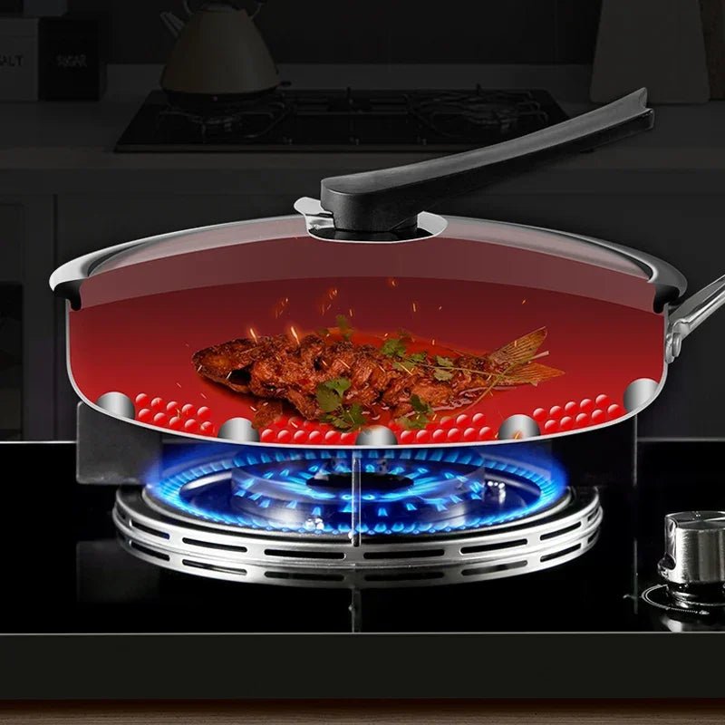 poêle- inox- antiadhésive - Diamètres 28cm- et- 30cm : sur- le- feu