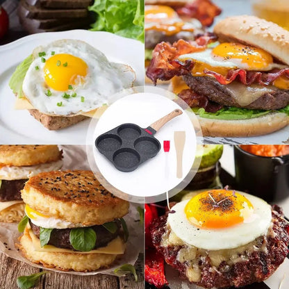 Poêle multi - sections 4 compartiments Antiadhésifs Naturels | Poignée anti - rouille - Prati - Kitchen