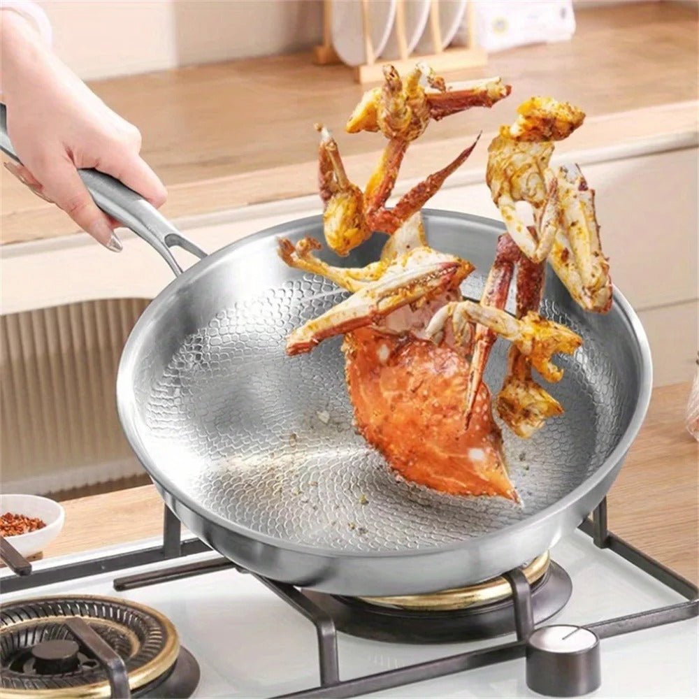 Poêle titane martelé couvercle 26cm - Prati - Kitchen