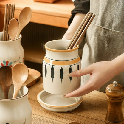 Pot à ustensiles en céramique style scandinave et britannique - Prati - Kitchen