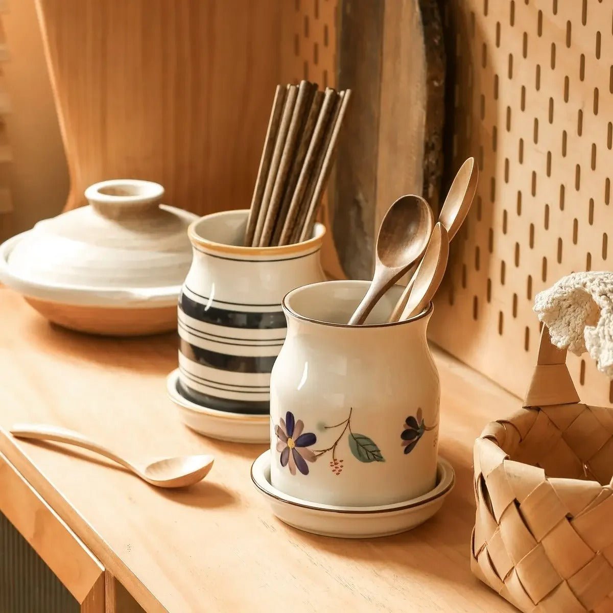 Pot à ustensiles en céramique style scandinave et britannique - Prati - Kitchen