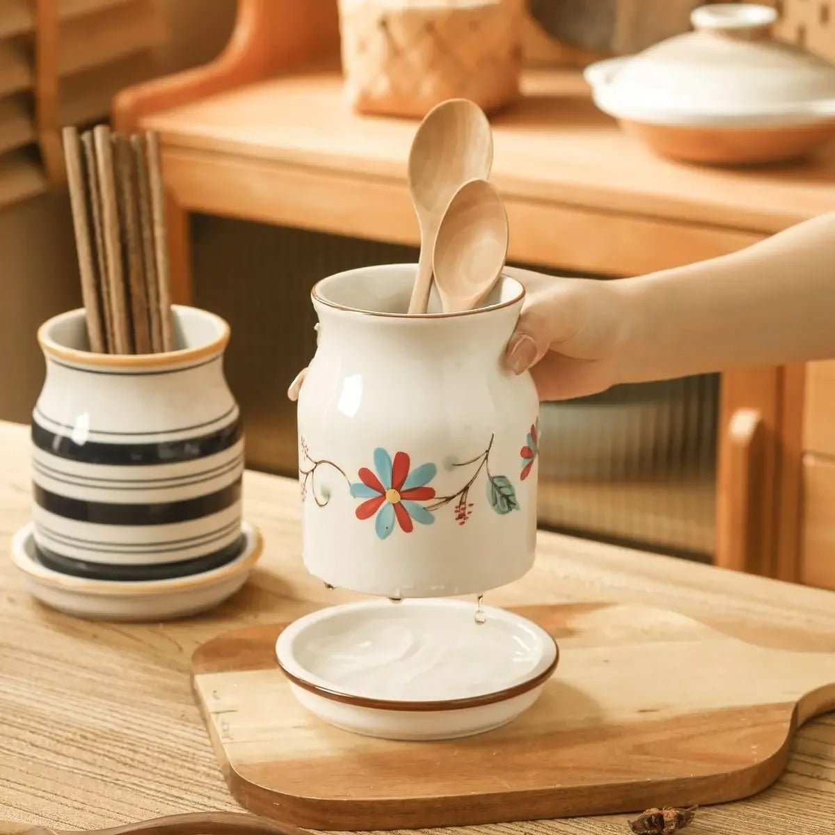 Pot à ustensiles en céramique style scandinave et britannique - Prati - Kitchen