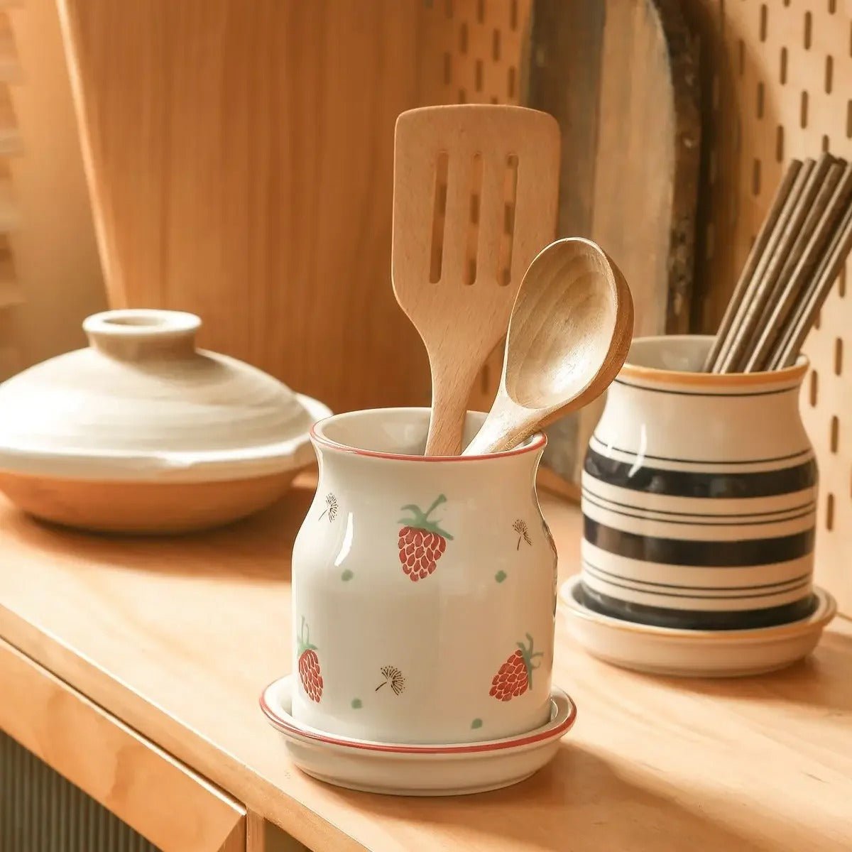 Pot à ustensiles en céramique style scandinave et britannique - Prati - Kitchen