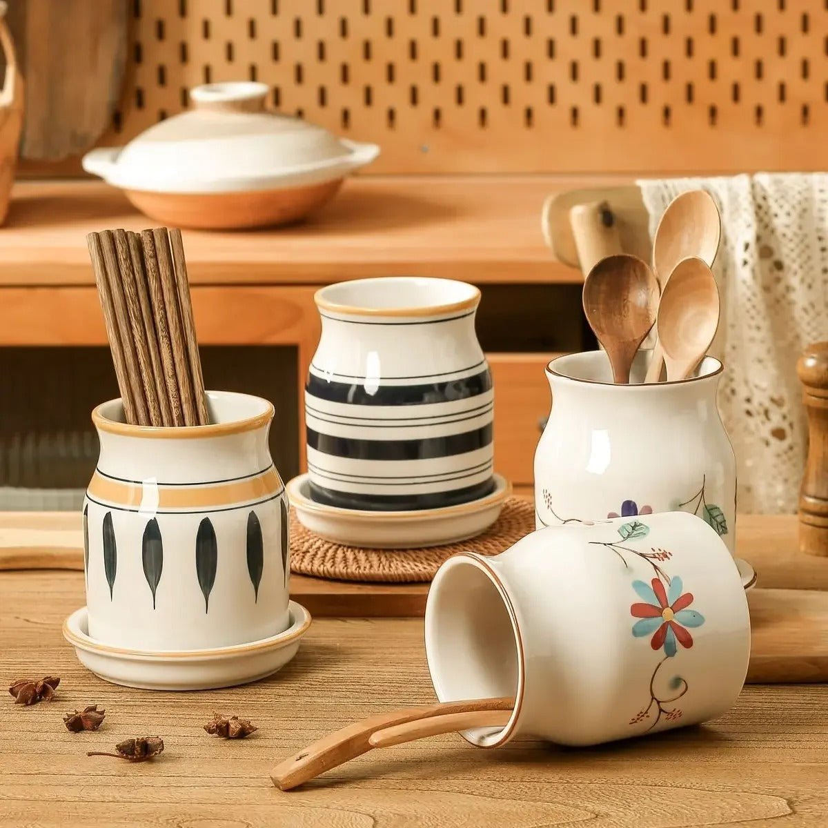 Pot à ustensiles en céramique style scandinave et britannique - Prati - Kitchen