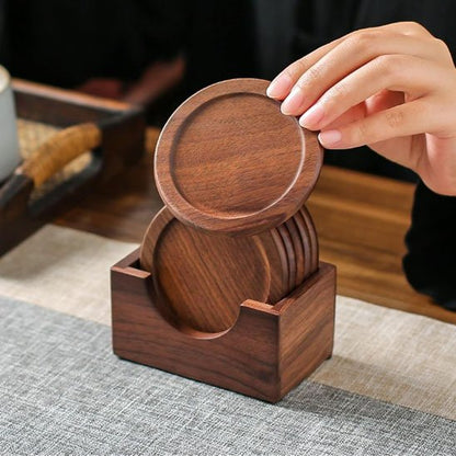 Dessous de verre en bois naturel