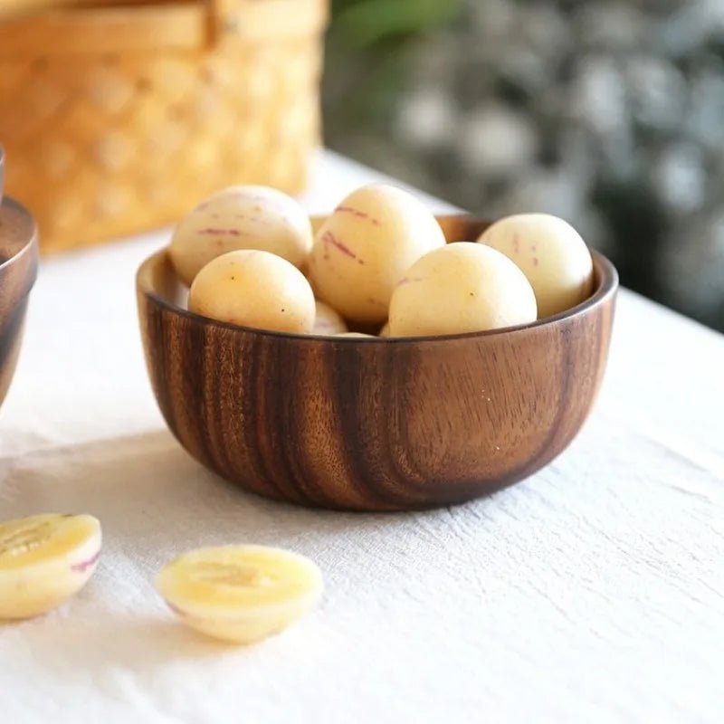 Saladier et Bol en véritable bois d'acacia | Service pour fruits, salade et soupe | Naturel, durable et écologique - Prati - Kitchen