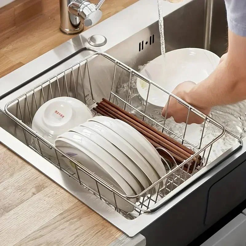 Sèche vaisselle rétractable inox sur évier - Prati - Kitchen