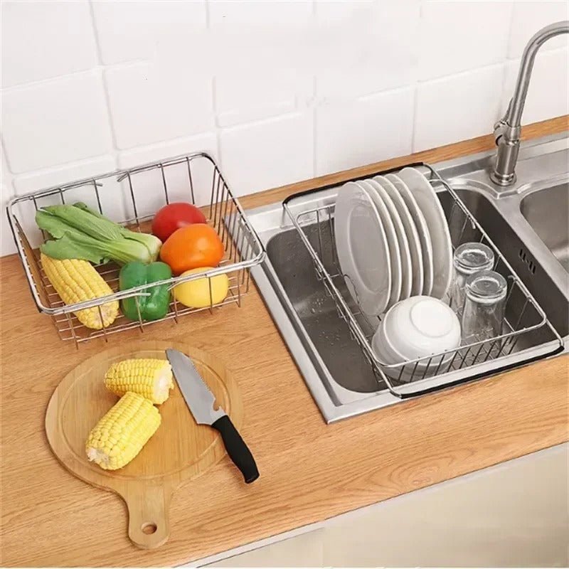 Sèche vaisselle rétractable inox sur évier - Prati - Kitchen