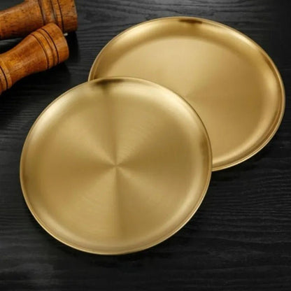 Service 8 assiettes inox antirouille | taille : 23cm - Prati - Kitchen