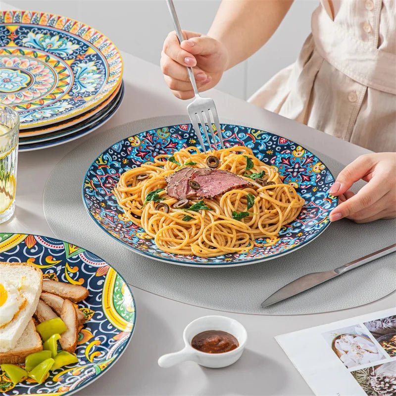 service- de- table- bohème- VANCASSO : des- pâtes- dans- une-assiette- VANCASSO