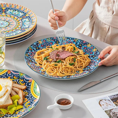 service- de- table- bohème- VANCASSO : des- pâtes- dans- une-assiette- VANCASSO