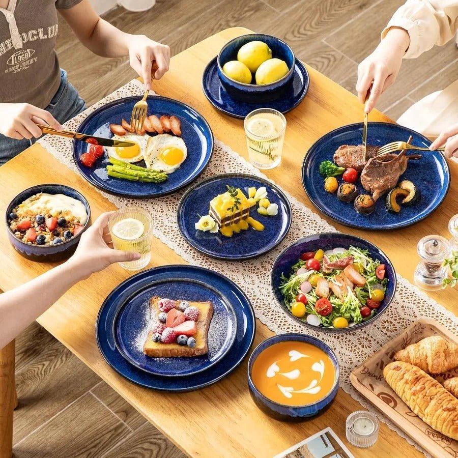 Service de table ONADER grès bleu galactique 18 pieces - Prati - Kitchen