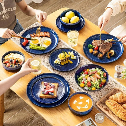 Service de table ONADER grès bleu galactique 18 pieces - Prati - Kitchen