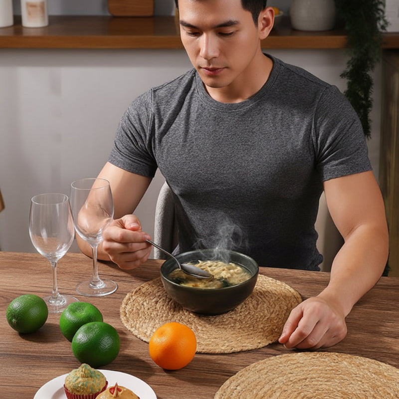 Set de table rond rotin tressé - Prati - Kitchen