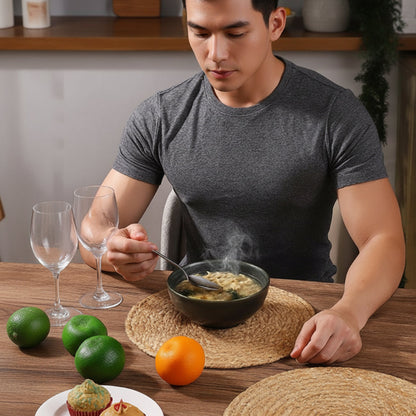 Set de table rond rotin tressé - Prati - Kitchen