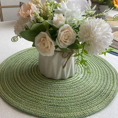 Set de table rond tressé en ramie - Prati - Kitchen