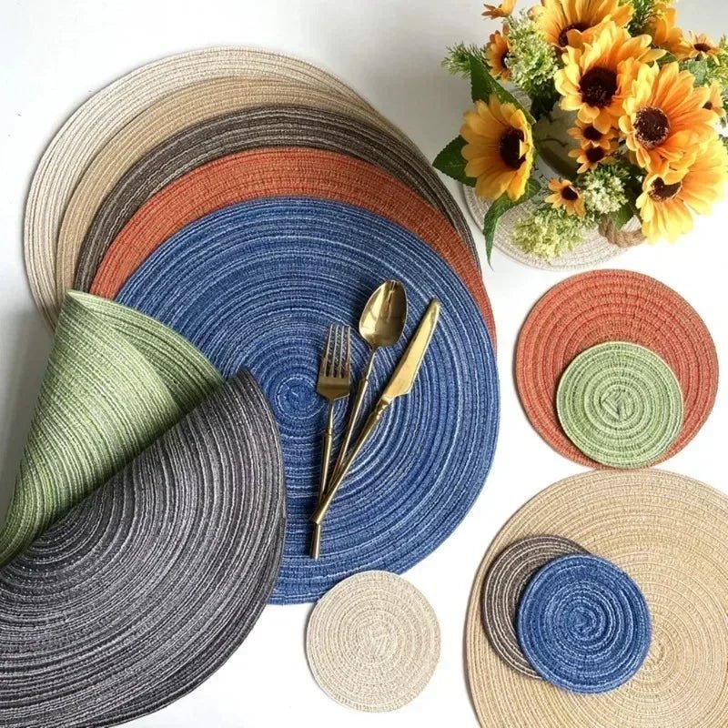 Set de table rond tressé en ramie - Prati - Kitchen
