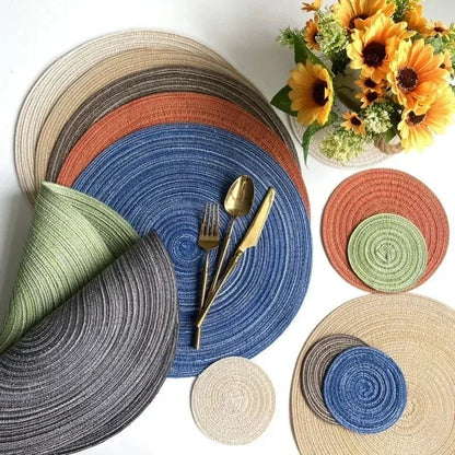 Set de table rond tressé en ramie - Prati - Kitchen