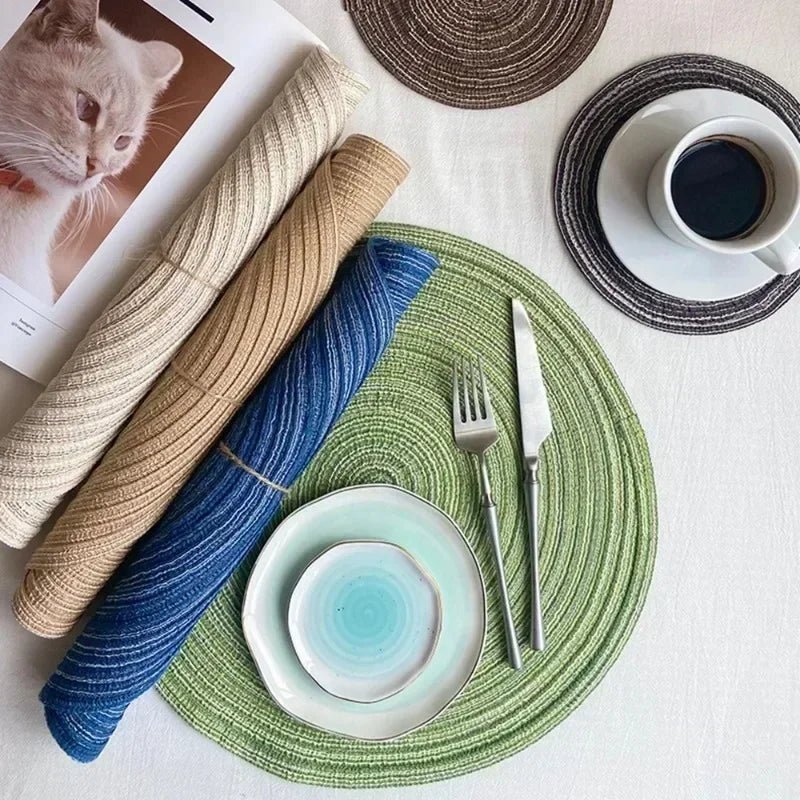 Set de table rond tressé en ramie - Prati - Kitchen