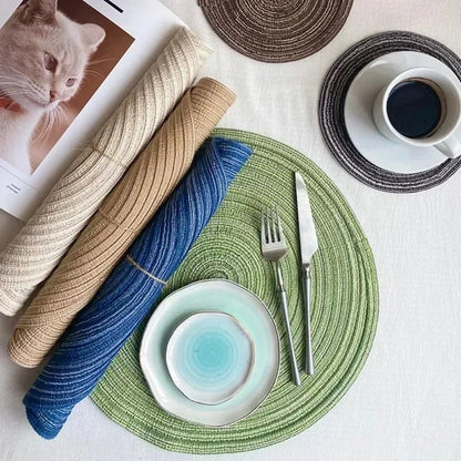 Set de table rond tressé en ramie - Prati - Kitchen