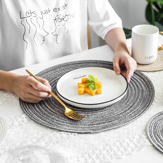 Set de table rond tressé en ramie - Prati - Kitchen