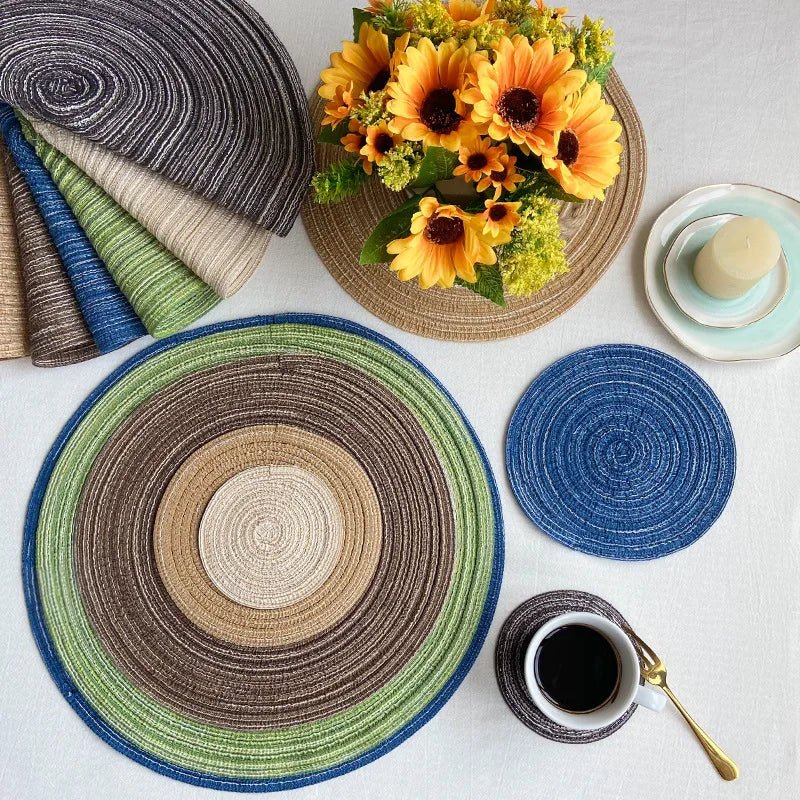 Set de table rond tressé en ramie - Prati - Kitchen