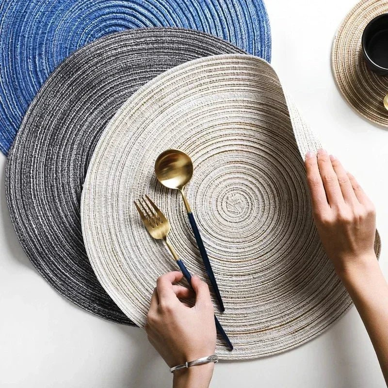 Set de table rond tressé en ramie - Prati - Kitchen