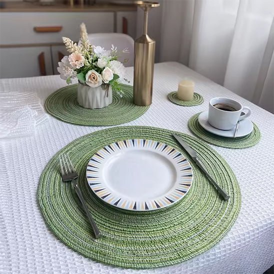Set de table rond tressé en ramie - Prati - Kitchen
