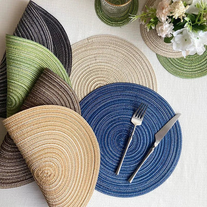Set de table rond tressé en ramie - Prati - Kitchen