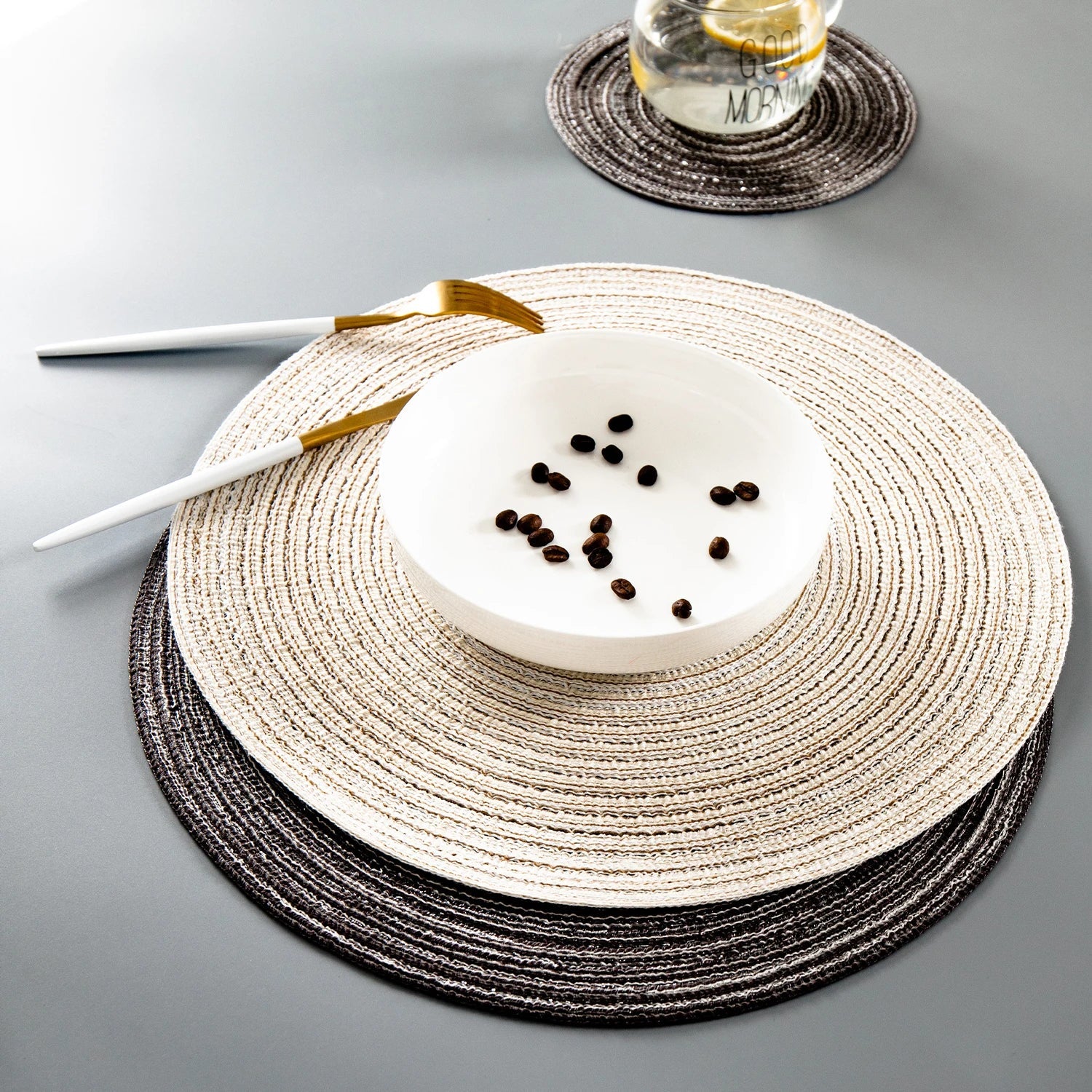 Set de table rond tressé en ramie - Prati - Kitchen