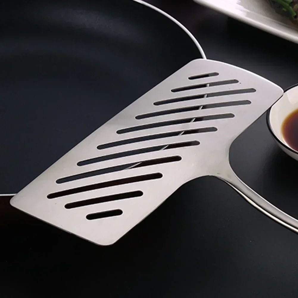 Spatule de Poisson 🐟 et Steak en Inox 18/10 | Retourneur de Poisson Biseauté Extra - Large | Ustensile de Cuisine Fendu Professionnel - Prati - Kitchen