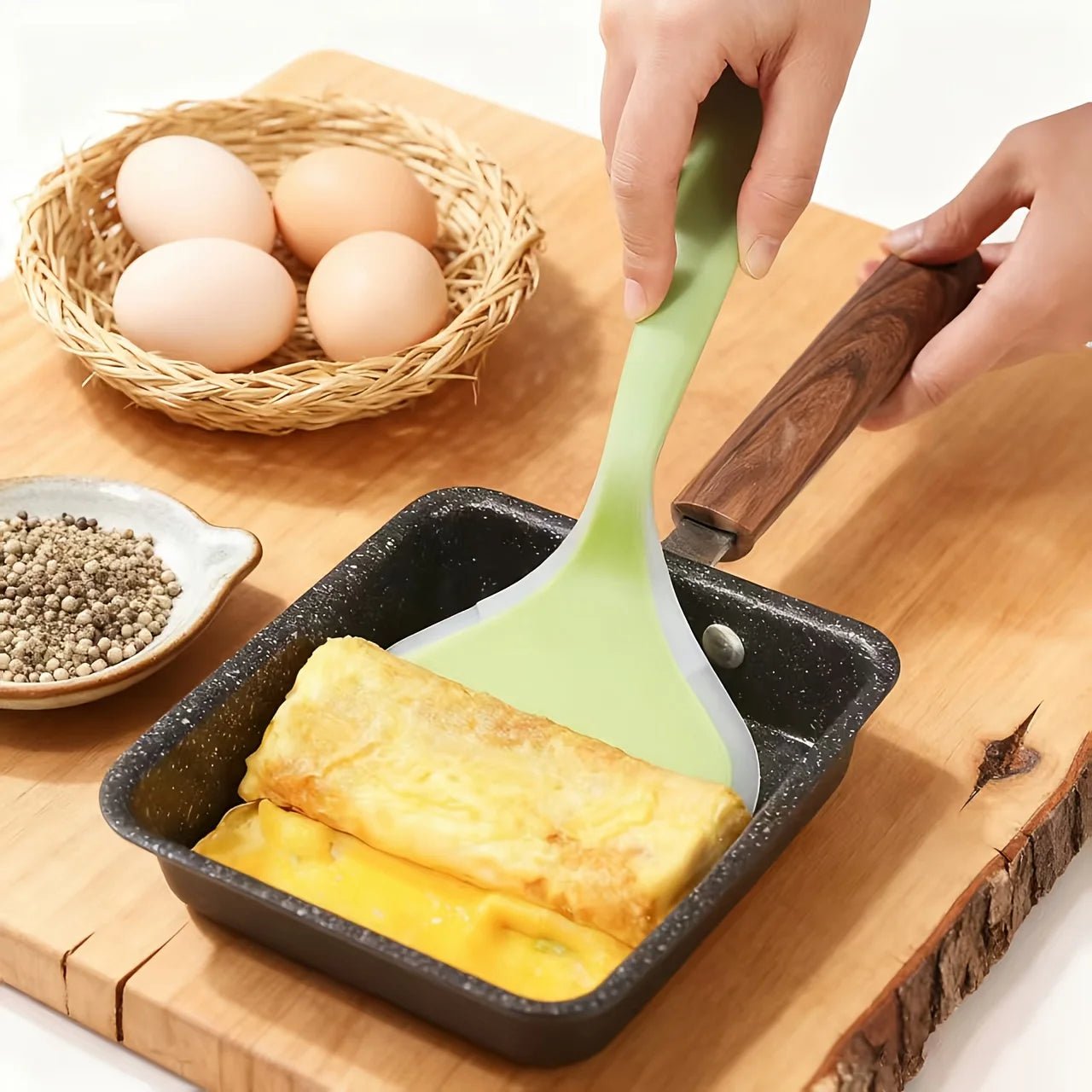 Spatule Large en Silicone Premium Antiadhésive et Thermorésistante | Pelle de Cuisine XL Sans BPA pour Omelettes, Crêpes et Pizza - Prati - Kitchen