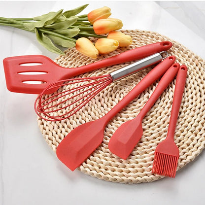 Spatules en Silicone pour Cuisine (Lot de 5) | Haute Température | Ustensiles Antiadhésifs sans BPA - Prati - Kitchen