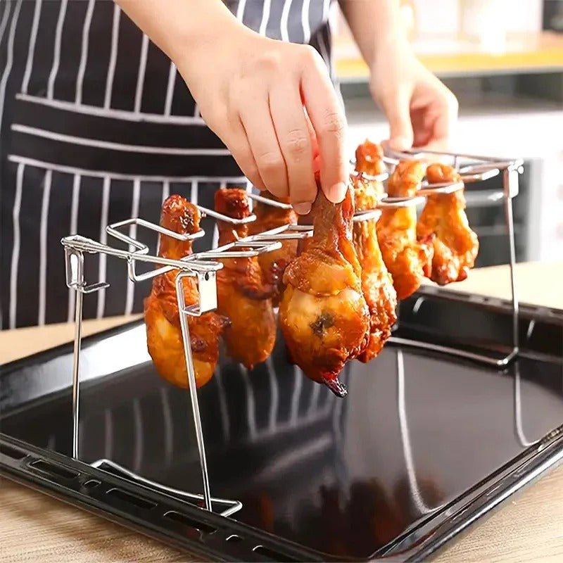 Support vertical pliable en acier inoxydable pour poulet - Prati - Kitchen