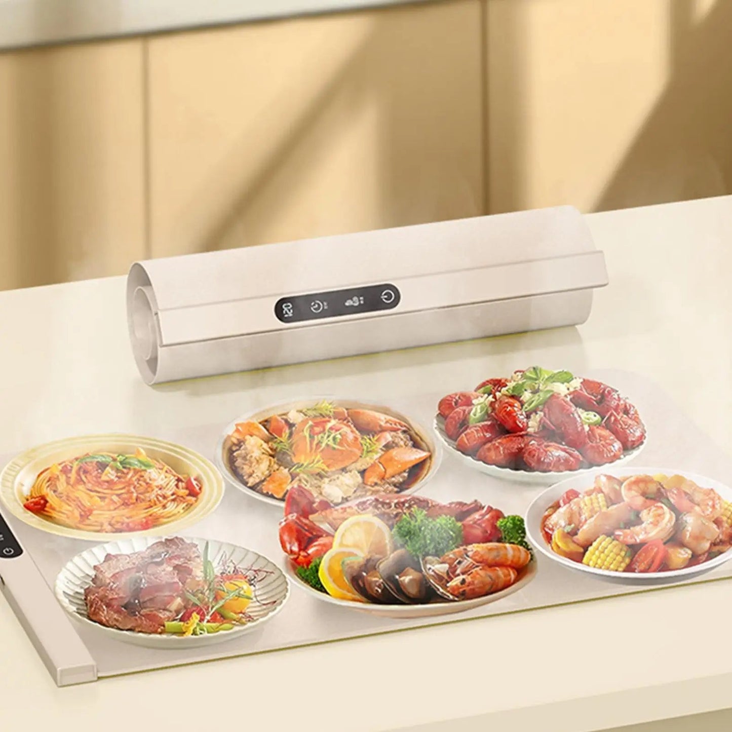Tapis Chauffant Pliable en Silicone pour Garder au Chaud vos Repas | Chauffe - Plat Isolant Électrique Portable avec 6 Niveaux de Température - Prati - Kitchen