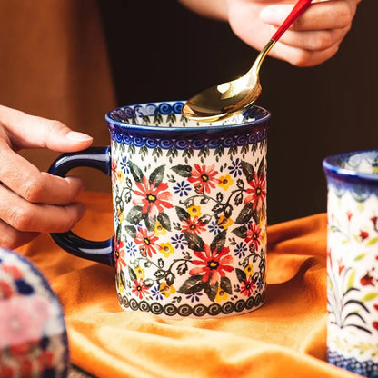 Tasse à café en Céramique Floral Vintage pour Café et Thé (Maison/Bureau) - Prati - Kitchen