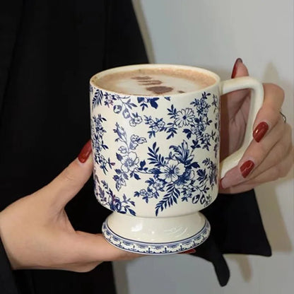 Tasse à Latte en céramique 350ml - Motif Floral (ou à Fleurs). - Prati - Kitchen