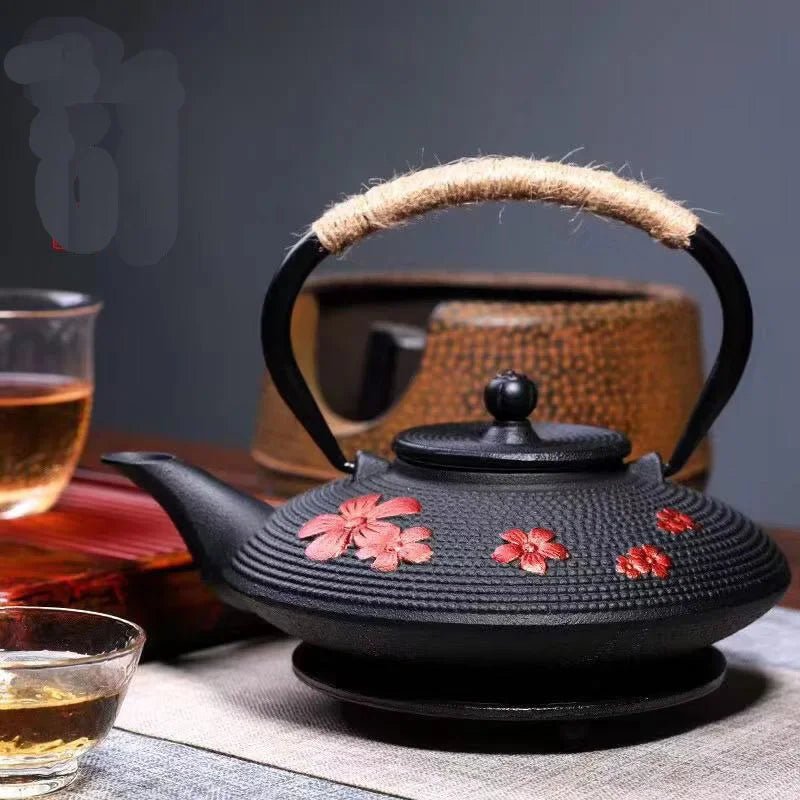 théière en fonte émaillée japonaise 