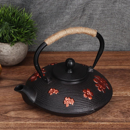 Théière en Fonte Japonaise Émaillée (TETSU KYUSU) 900ml avec Filtre Métallique - Prati - Kitchen