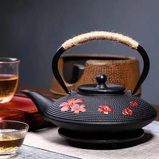 Théière en Fonte Japonaise Émaillée (TETSU KYUSU) 900ml avec Filtre Métallique - Prati - Kitchen