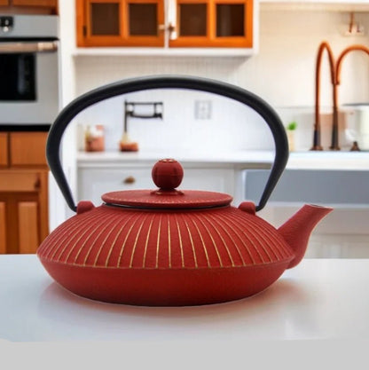Théière en fonte traditionnelle 800ml | Design Parapluie | Filtre Inox inclus - Prati - Kitchen