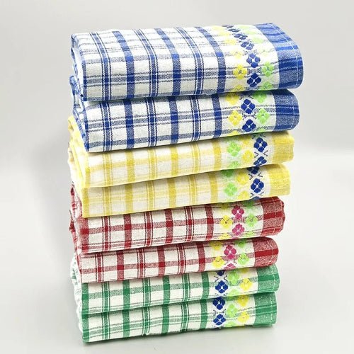 Torchon de cuisine coton carreaux multicolores - Prati-Kitchen