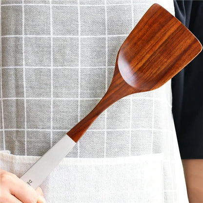 Ustensiles cuisine bois teck naturel - Prati - Kitchen