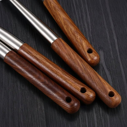 Ustensiles wok acier inoxydable 4 pièces - Prati-Kitchen