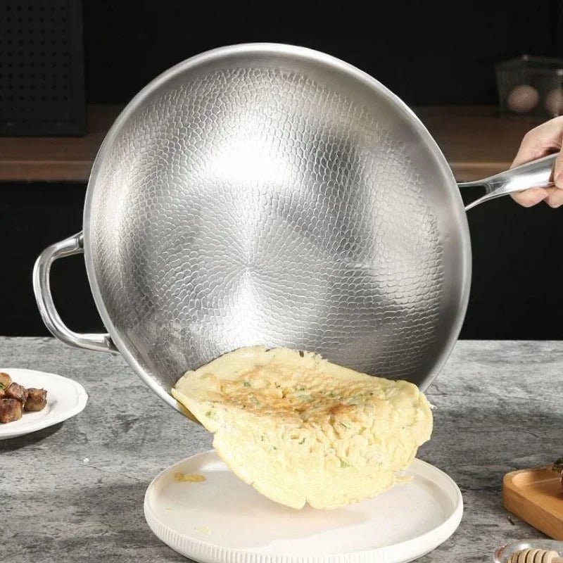 Wok à fond plat en titane | Revêtement antiadhésif | 1 pièce - Prati - Kitchen