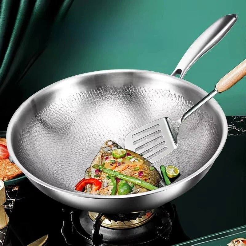 Wok titane pur fond plat - Prati - Kitchen