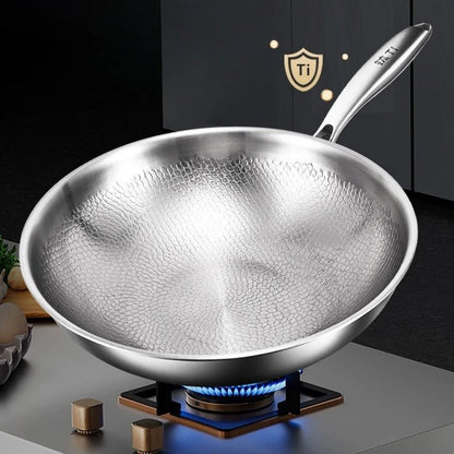 Wok titane pur fond plat - Prati - Kitchen